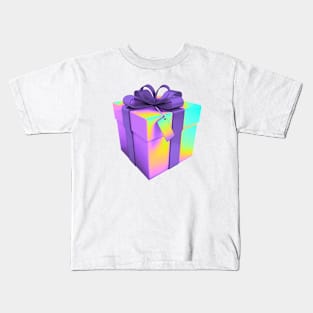 Purple Gift with Tag Kids T-Shirt